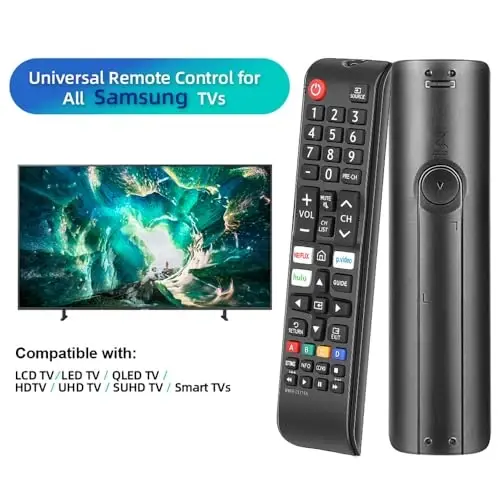 Gvirtue BN59-01315A Remote Control Replacement for Samsung-Smart-TV-Remote All Samsung LED QLED LCD 6/7/8/9 Series 4K UHD HDTV HDR Flat Curved Smart TV, with Netflix, Prime Video and Hulu Button - 4