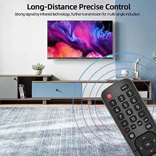 Gvirtue EN2A27 Evrensel Tüm Hisense TV Uzaktan Kumandası, Hisense Akıllı TV Uzaktan Kumandası Yedeği, Hisense LED LCD UHD 4K Android Akıllı TV için, Netflix, Amazon, Vudu, YouTube Düğmeleriyle - 3