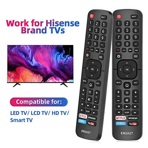 Gvirtue EN2A27 New Universal Remote for All Hisense TV Remote, Replacement Control for Hisense-Smart-TV-Remote, for Hisense LED LCD UHD 4K Android Smart TV, with Netflix, Amazon, Vudu, YouTube Buttons - 3