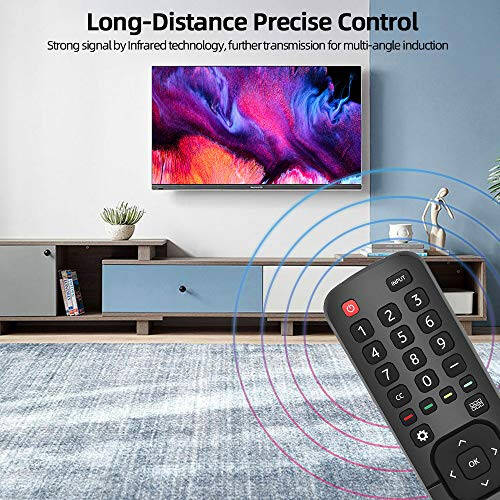 Gvirtue EN2A27 New Universal Remote for All Hisense TV Remote, Replacement Control for Hisense-Smart-TV-Remote, for Hisense LED LCD UHD 4K Android Smart TV, with Netflix, Amazon, Vudu, YouTube Buttons - 8