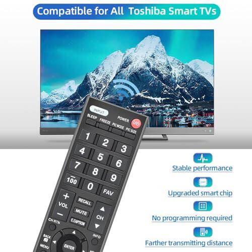 Gvirtue Evrensel Uzaktan Kumanda Toshiba TV/ HDTV/ LCD/ LED Modelleri İçin Uyumlu Yedek, CT-90325 CT-90326 CT-90329 CT-8037 CT-90302 CT-90275 CT-90 CT-90366 - 5