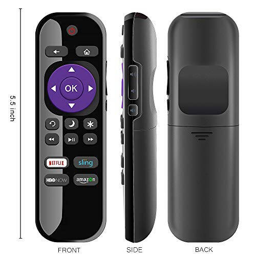 Gvirtue LC-RCRUS-17 Evrensel Uzaktan Kumanda Yedek, Sharp Roku Akıllı TV Uzaktan Kumandası İçin, Netflix, Amazon, Sling, HBONOW Düğmeli Tüm Sharp Roku Akıllı LED TV'ler İçin - 7