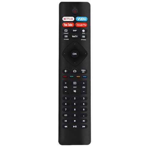 Gvirtue New Universal Remote for All Philips TV Remote, Replacement Compatible for All Philips Smart TV, LED, LCD, HDTV, 3D, 4K UHD TV, with Shortcut Button for Netflix, Vudu, YouTube, Google Play - 1