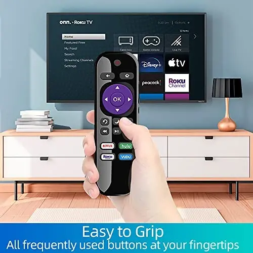 Gvirtue Replacement Remote Control Compatible for All Onn Roku Smart TV, Universal for Onn Roku TV Remote, for 24” 32” 40” 43” 50” 55” 58” 65” 70” Roku TV with Netflix Hulu Vudu Button - 6