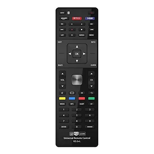 Gvirtue Universal TV Remote for Almost All Vizio LED LCD 3D Smart E Series TV Smart Internet Apps with Amazon, Netflix and M-GO Keys, Sub XRT112 XRT100 VR1 2 10 15 etc., VZ-2+L - 1