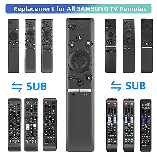 Gvirtue Voice Remote Control for Samsung-Smart-TV-Remote Controller, for All Samsung LED QLED LCD 4K 8K UHD HDR 5 6 7 8 9 Series Flat Curved Crystal Smart TV - 4
