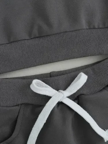 GXFC Baby Boys Fall Tracksuit Outfits Clothes 6M 1T 2T 3T Kids Boys Long Sleeve Hooded Contrast Color Sweatshirt and Elastic Waistband Long Pants 2 Piece Casual Autumn Clothing for Toddler Boys - 5