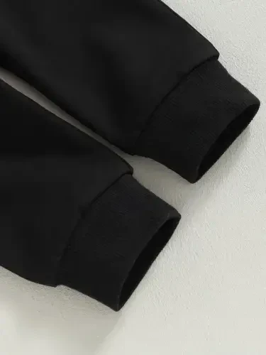 GXFC Toddler Boys Fall Tracksuit Outfits Clothes 6M 1T 2T 3T Kids Boys Long Sleeve Plaid Pattern Sweatshirt and Elastic Waistband Sweatpants 2 Piece Casual Autumn Clothing for Children Boys - 4