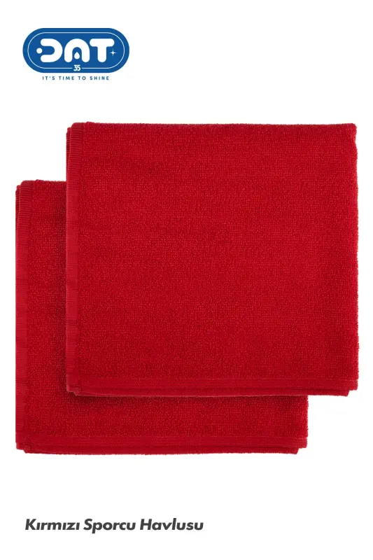 Gym Fitness Antibacterial Sports Towel – Red Athlete Towel Quick-drying Sweat-absorbent Microfiber-Red - 8