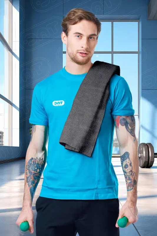Mikrofiber Sporcu Havlusu 48x90 cm. Gri Gym Fitness Hızlı Kuruyan Havlu - Gri - 4