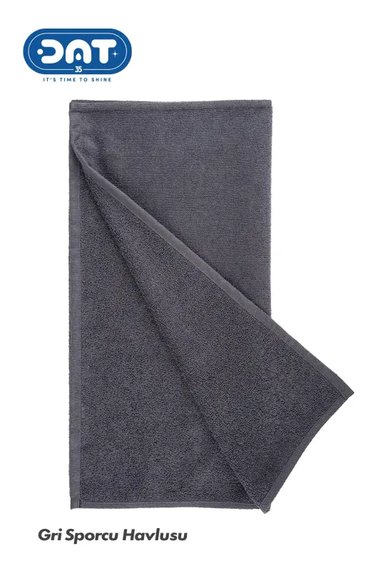 Mikrofiber Sporcu Havlusu 48x90 cm. Gri Gym Fitness Hızlı Kuruyan Havlu - Gri - 8