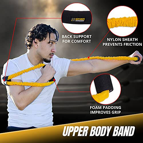 GYRO FITNESS | Shadow Boxer Pro | Boxing Resistance Bands Set for Shadow Boxing, Comes with Ankle Cuffs | Ideal Addition to Your Home Boxing Equipment - 2