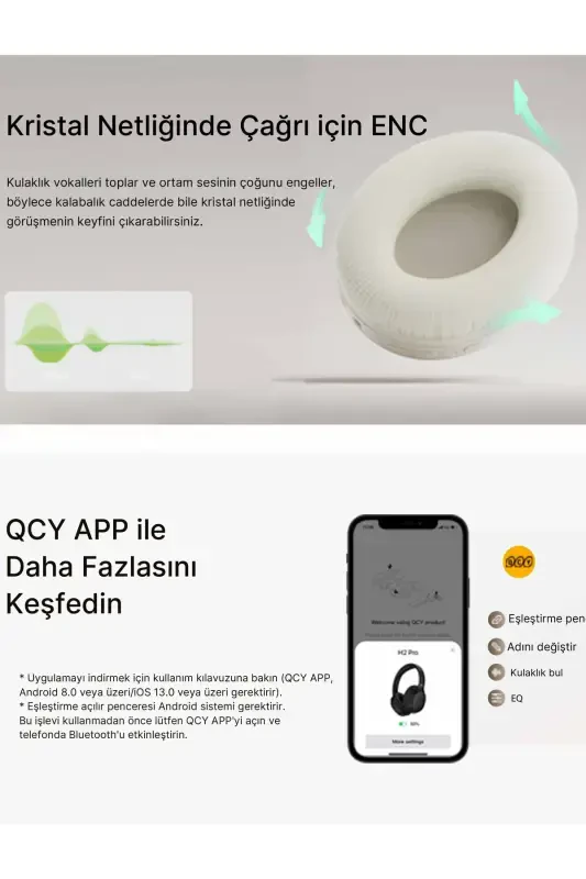 H2 Pro Aux Беспроводные Bt 5.3 Черные Наушники Hifi Enc 70 Часов Прослушивания Игровой Режим-Черный - 6