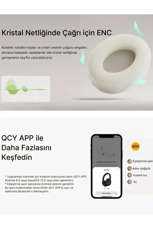 H2 Pro Aux Simsiz Bt 5.3 Oq Quloqchinlari Hifi Enc 70 soat Tinglash O'yin Rejimi - 6