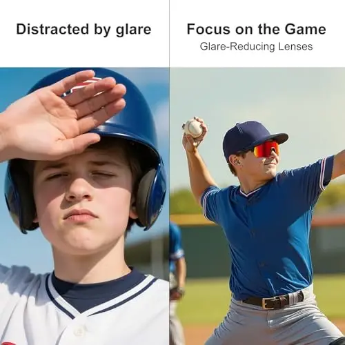 HAAYOT Erkaklar, ayollar, o'smirlar uchun polarizatsiyalangan sport quyoshdan saqlaydigan ko'zoynaklar Beysbol, velosiped, yugurish, softbol, ​​velosipedda uchish uchun 5 ta linzali ko'zoynak - 3