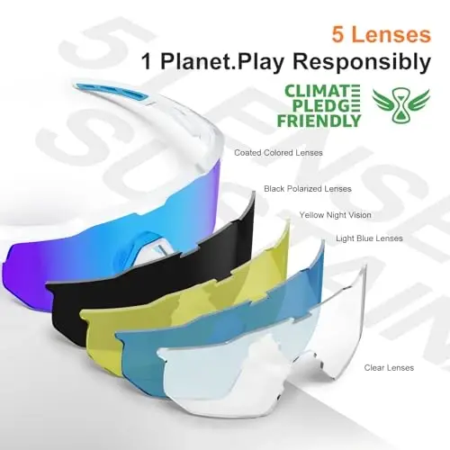 HAAYOT Polarized Sport Quyosh Ko'zoynaklari Erkaklar Ayollar Yoshlar Beysbol Velosiped Yugurish Softbol Velosiped Ko'zoynaklari 5 Linza - HAAYOT