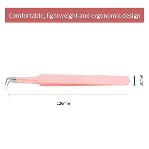 Lash Extension Tweezers Volume Lash Tweezers 90 Degree Tweezers for Eyelash Extensions Precision Lash Fan Tweezers Eyelash Extension Supplies for Light Volume or Mega Volume Fans - 4