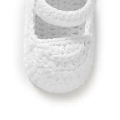 Hadetoto Baby Booties Newborn Baby Mary Jane Shoes Hand Crochet Knit First Walkers Cotton Infant Bootie - 4
