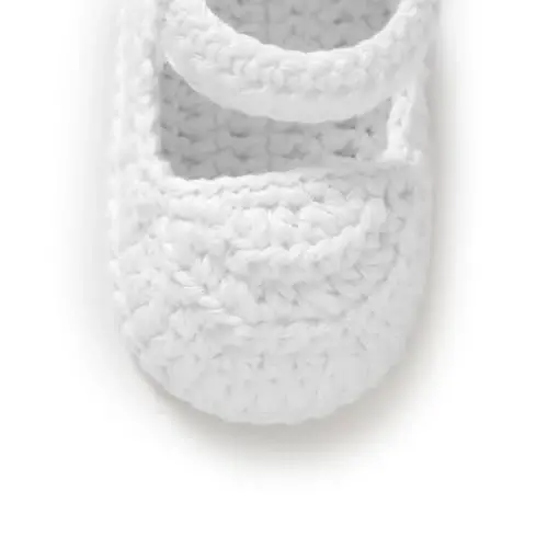 Hadetoto Baby Booties Newborn Baby Mary Jane Shoes Hand Crochet Knit First Walkers Cotton Infant Bootie - 4