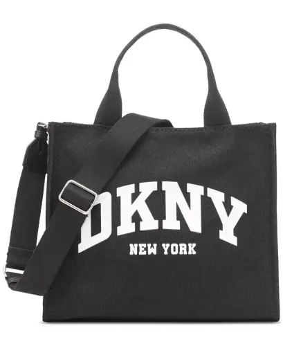 Hadlee Canvas Medium Tote - Black/ Sliver - 1