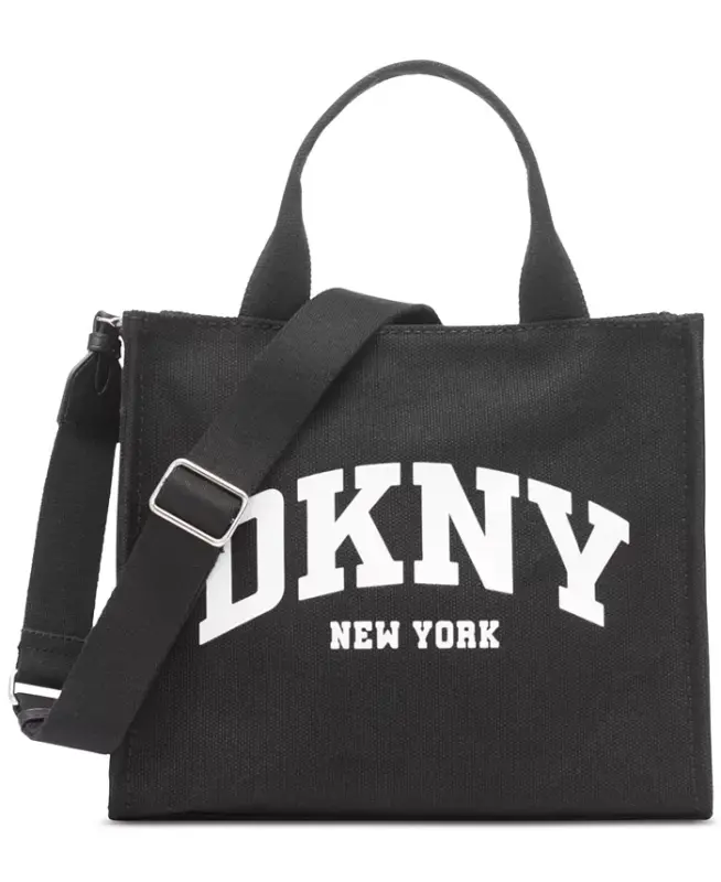 Hadlee Canvas Medium Tote - Black/ Sliver - 1