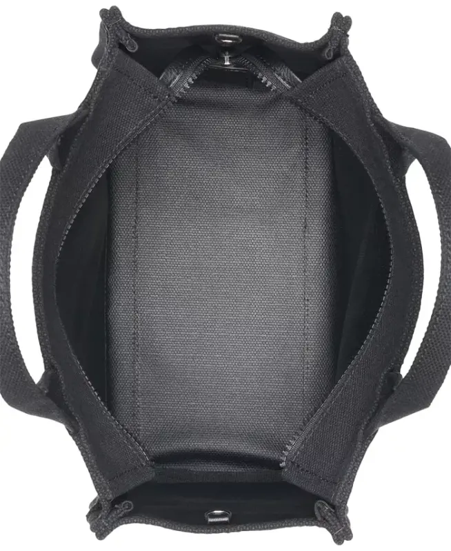 Hadlee Canvas Medium Tote - Black/ Sliver - 2