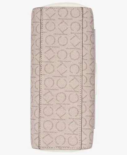 Hadley Signature Colorblocked Adjustable Crossbody - Almond Taupe/Cherub White/Dove - 3