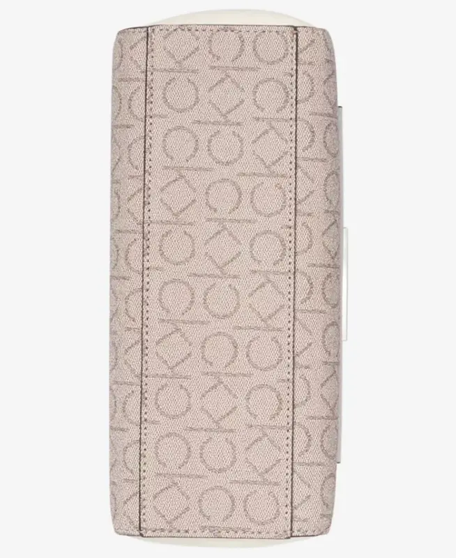 Hadley Signature Colorblocked Adjustable Crossbody - Almond Taupe/Cherub White/Dove - 3