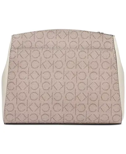 Hadley Signature Colorblocked Adjustable Crossbody - Almond Taupe/Cherub White/Dove - 5