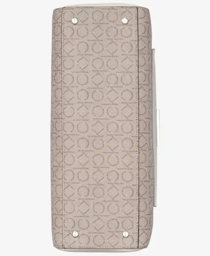 Hadley Signature Colorblocked Triple Compartment Tote-Almond Taupe/Cherub White/Dove - CALVIN KLEIN (1)