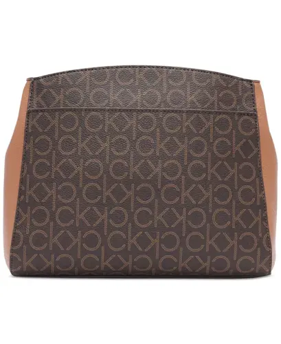 Hadley Signature Colorblocked Adjustable Crossbody - Brown Khaki/Caramel/Cherub White - 5