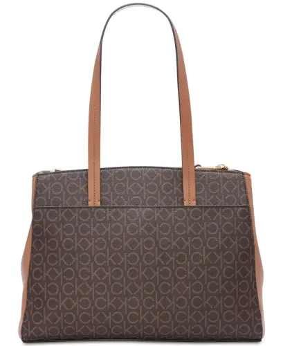 Hadley Signature Colorblocked Uch Boʻlimli Sumka-Jigarrang Xaki/Karamel/Oq - 4