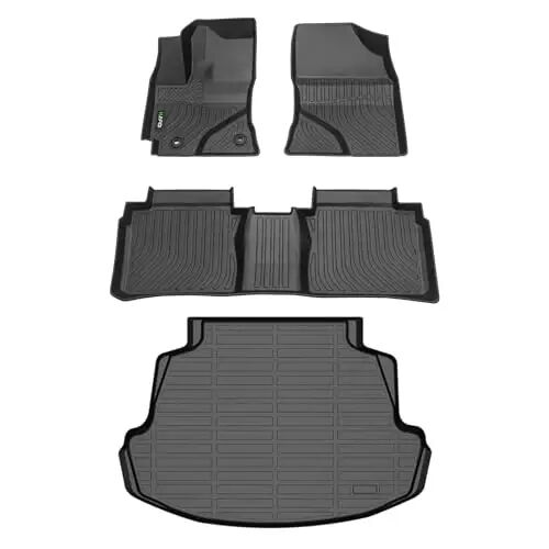 HAFIDI All Weather Car Floor Mats & Cargo Liner for Corolla 2014-2019 (Sedan Only) Custom Fit Full Set Accessories - Black - 1