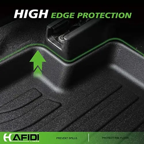 HAFIDI All Weather Floor Mats Custom for for Toyota Sienna 2020-2013 8 Seater Floor Mats Cargo Liner Trunk Carpet All Weather Heavy Duty TPE Waterproof Anti-Slip Accessories - 4