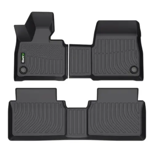HAFIDI® All Weather Floor Mats for BMW i3 2014-2019 Car Mats for BMW i3 Floor Liners TPE Anti-Slip Automotive Full Set Custom Accessories - Black - 1