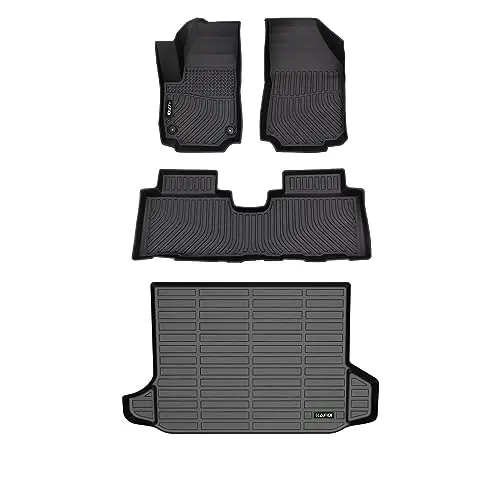 HAFIDI Automotive Floor Mats & Cargo Liner for GMC Terrain 2018-2024 & Chevrolet Equinox 2018-2024(Not for EV) All Weather Protection Full Set- Black - 1