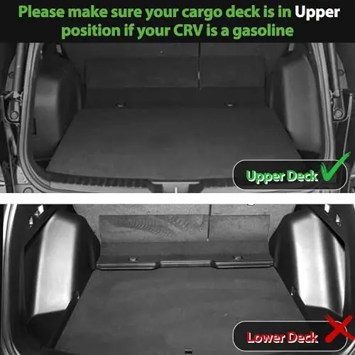 HAFIDI® Cargo Liner Fit for 2023 2024 2025 2026 Honda CR-V (Include Hybrid) (for Cargo Tray Highest Position) All Weather TPE Automotive Trunk Mat Custom CRV Hybrid Accessories - Black - 2