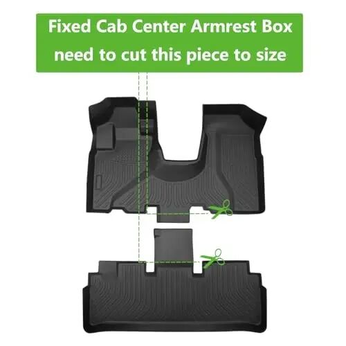 HAFIDI® Floor Mats & Cargo Liner Fit for 2002-2006 Honda CRV (Fixed Cab Center Armrest Box Need to Cut) All Weather Protection TPE Anti-Slip Automotive Floor Liners Custom Accessories, Black - HAFIDI (1)