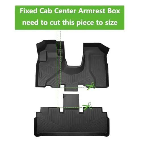 HAFIDI® Floor Mats & Cargo Liner Fit for 2002-2006 Honda CRV (Fixed Cab Center Armrest Box Need to Cut) All Weather Protection TPE Anti-Slip Automotive Floor Liners Custom Accessories, Black - 2