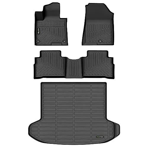 HAFIDI Floor Mats & Cargo Liner for Kia Sportage 2023 2024 2025 (Gas Only) | Not Hybrid/PHEV, Custom Fit, All Weather Protection, Non-Slip, Automotive Floor Liners, Full Set Accessories, TPE, Black - 1
