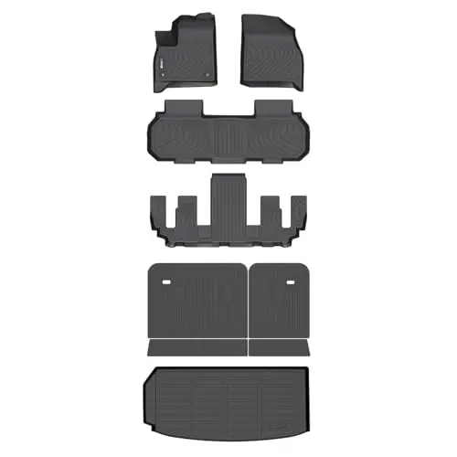 HAFIDI® Floor Mats & Cargo Liner & Seatback Cargo Set for 2025 2026 Buick Enclave & 2024-2026 GMC Acadia 7 Seats & 2024-2026 Chevy Chevrolet Traverse 7 Seats (Not for 2024 Traverse Limited) 