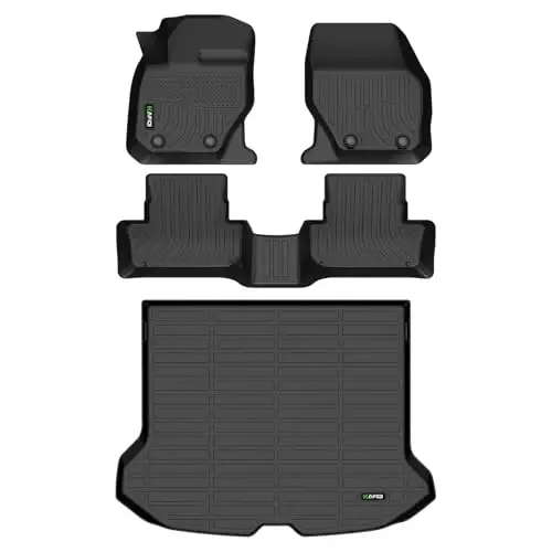 HAFIDI® Floor Mats & Cargo Liner Set Fit for 2010-2017 Volvo XC60 All Weather Protection TPE Anti-Slip Automotive Full Set Floor Liners Custom Accessories - Black 