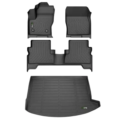HAFIDI® Floor Mats & Cargo Liner Set Fit for 2013-2019 Ford Escape All Weather Protection TPE Anti-Slip Car Full Set Floor Liners Custom Accessories - Black - 1