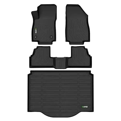 HAFIDI® Floor Mats & Cargo Liner Set Fit for 2014-2023 Chevy Trax & 2013-2023 Buick Encore (Not fit Encore GX) All Weather TPE Car Full Set Floor Liners Custom Chevrolet Trax Accessories-Black - 1