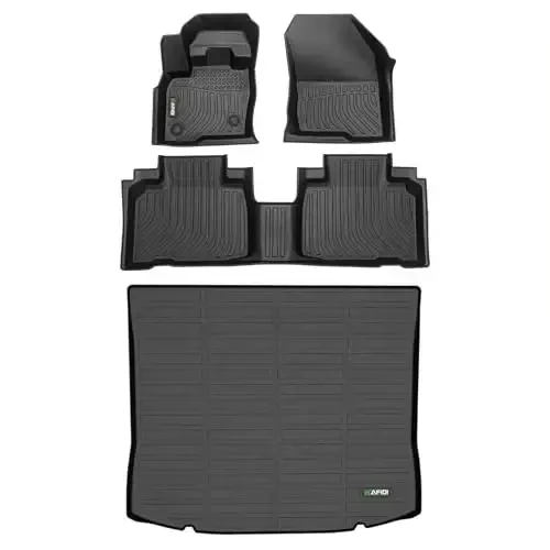 HAFIDI® Floor Mats & Cargo Liner Set Fit for 2015-2025 2026 Ford Edge All Weather Protection TPE Automotive Full Set Floor Liners Custom Accessories -Black - 1