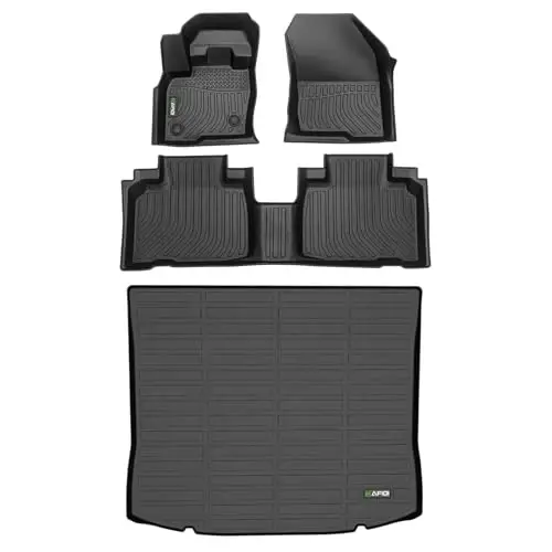 HAFIDI® Floor Mats & Cargo Liner Set Fit for 2015-2025 2026 Ford Edge All Weather Protection TPE Automotive Full Set Floor Liners Custom Accessories -Black - 1