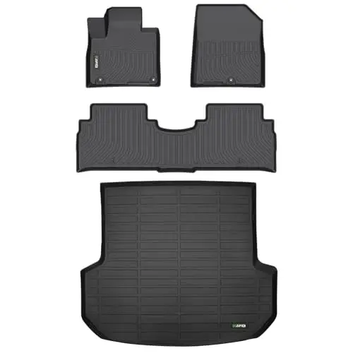 HAFIDI® Floor Mats & Cargo Liner Set Fit for 2016-2020 Kia Sorento (Only 5 Seats,not for 7 Seats) All Weather TPE Anti-Slip Car Full Set Floor Liners Custom Accessories - Black - 1