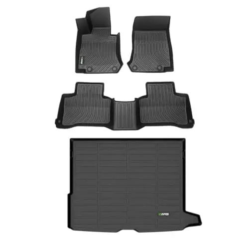 HAFIDI® Floor Mats & Cargo Liner Set Fit for 2016-2022 Mercedes Benz GLC& GLC 250& GLC 300& GLC 350e (Not for Coupe) All Weather TPE Anti-Slip Full Set Floor Liners Custom Accessories - Black 