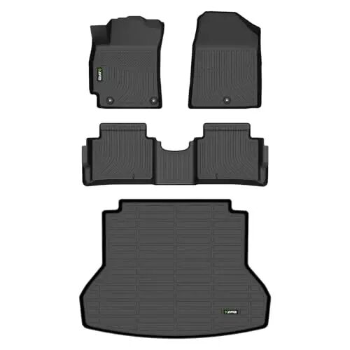 HAFIDI® Floor Mats & Cargo Liner Set Fit for 2017-2020 Hyundai Elantra All Weather TPE Anti-Slip Car Full Set Floor Liners Custom Accessories - Black 