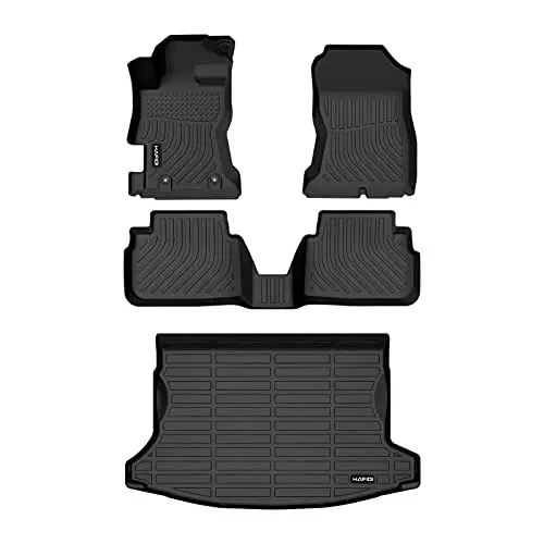 HAFIDI® Floor Mats & Cargo Liner Set Fit for 2018-2023 Subaru Crosstrek & 2017-2023 Impreza (Not Hybrid Models) All Weather Protection TPE Car Full Set Floor Liners Custom Accessories - Black 